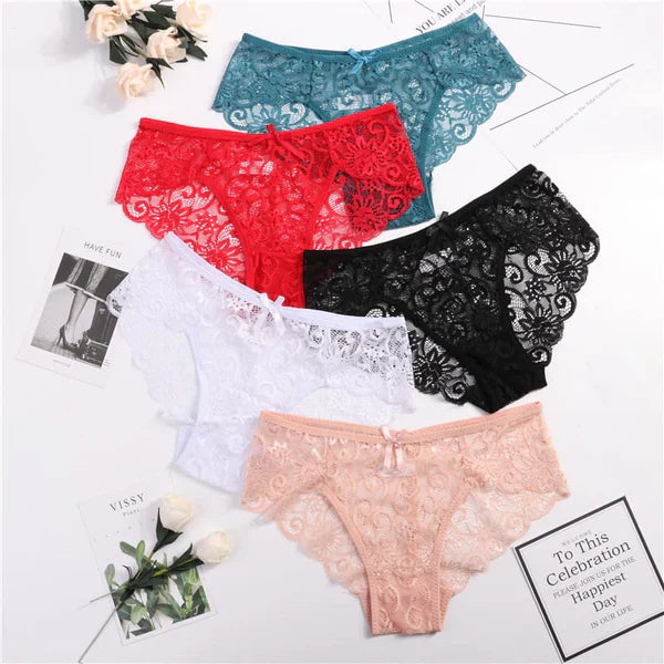 PACK DE 4 WOMAN💗PANTY® │PANTY ENCAJE FLORAL