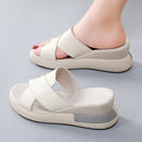 Sandalias de plataforma de piel