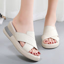 Sandalias de plataforma de piel