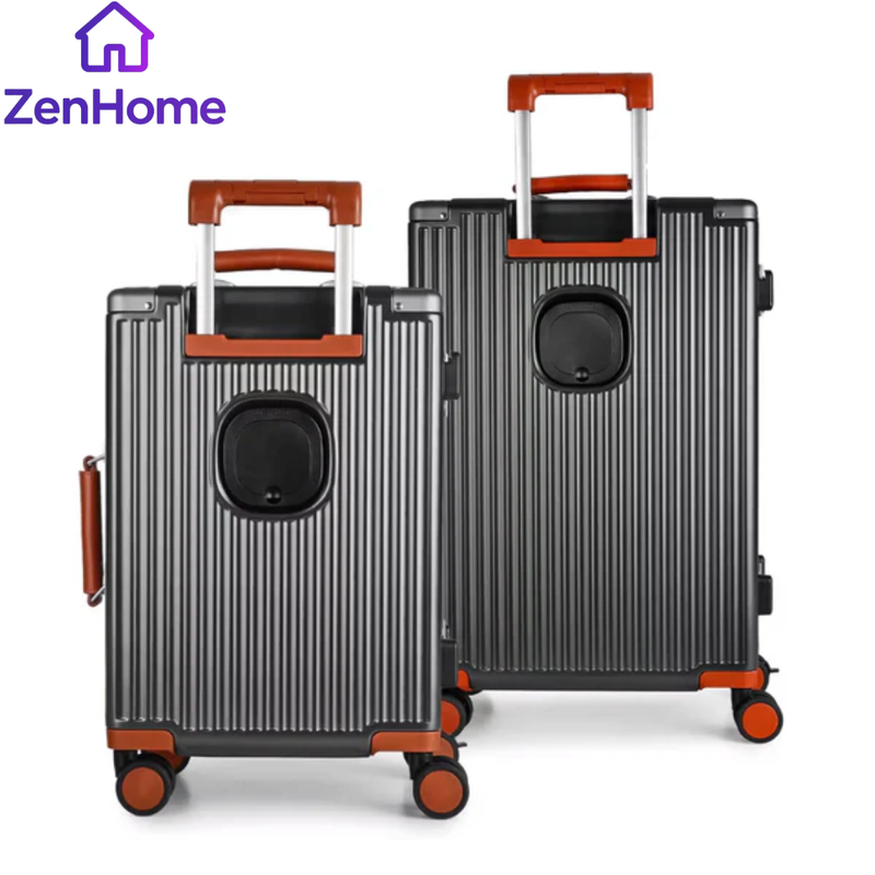 Kit Maleta de Viaje Pequeña 10 kg y Media 23 kg Policarbonato Capri Gris